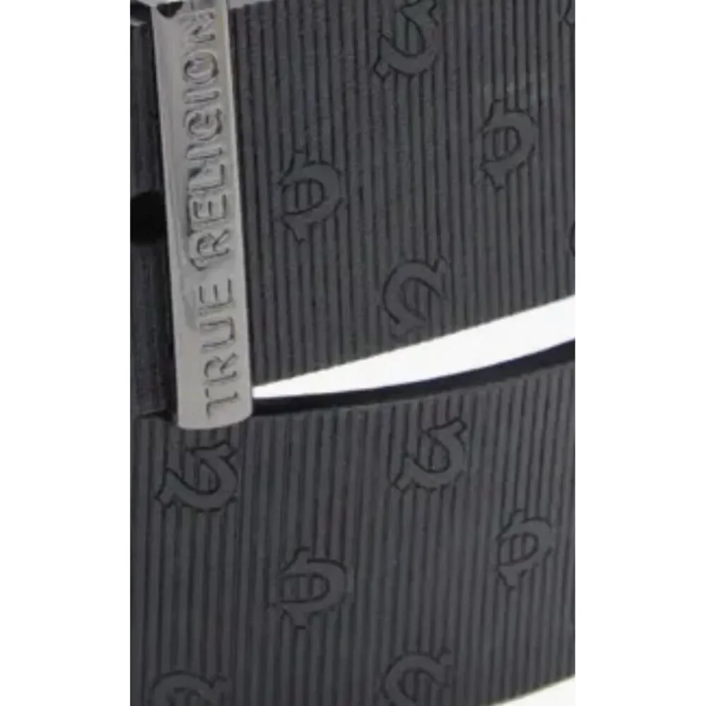 New $50 True Religion Mens Lumin‎ II All Over Horseshoe Reversible Belt Size 40